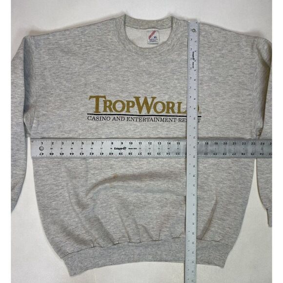 VINTAGE Tropworld Casino Resort Graphic Crewneck Sweatshirt Men Large 90s - Picture 8 of 8